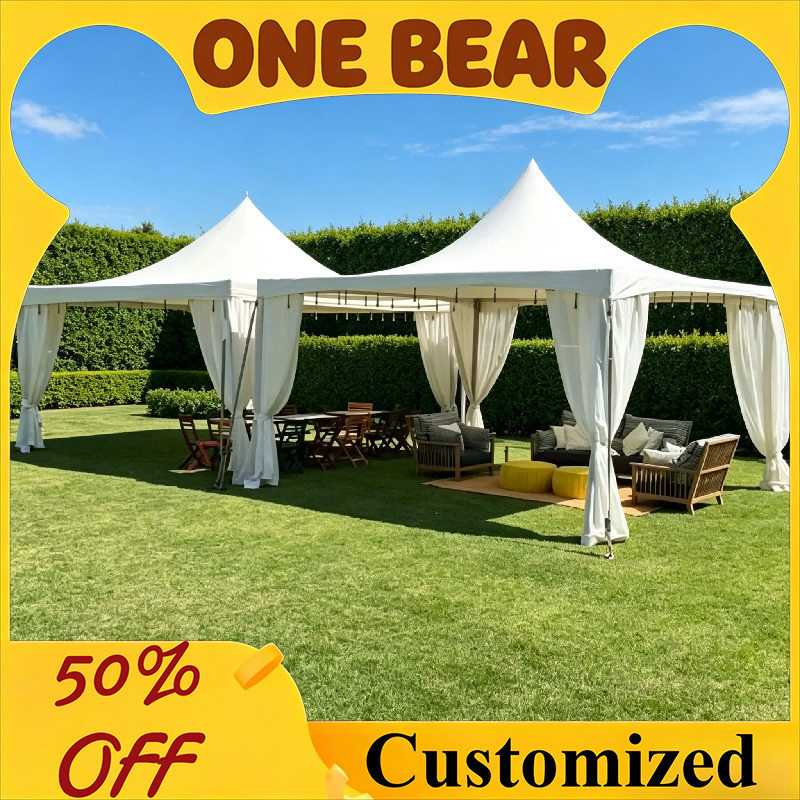 Outdoor Furniture European - Custom Size Peak Pagoda Portable Canopy