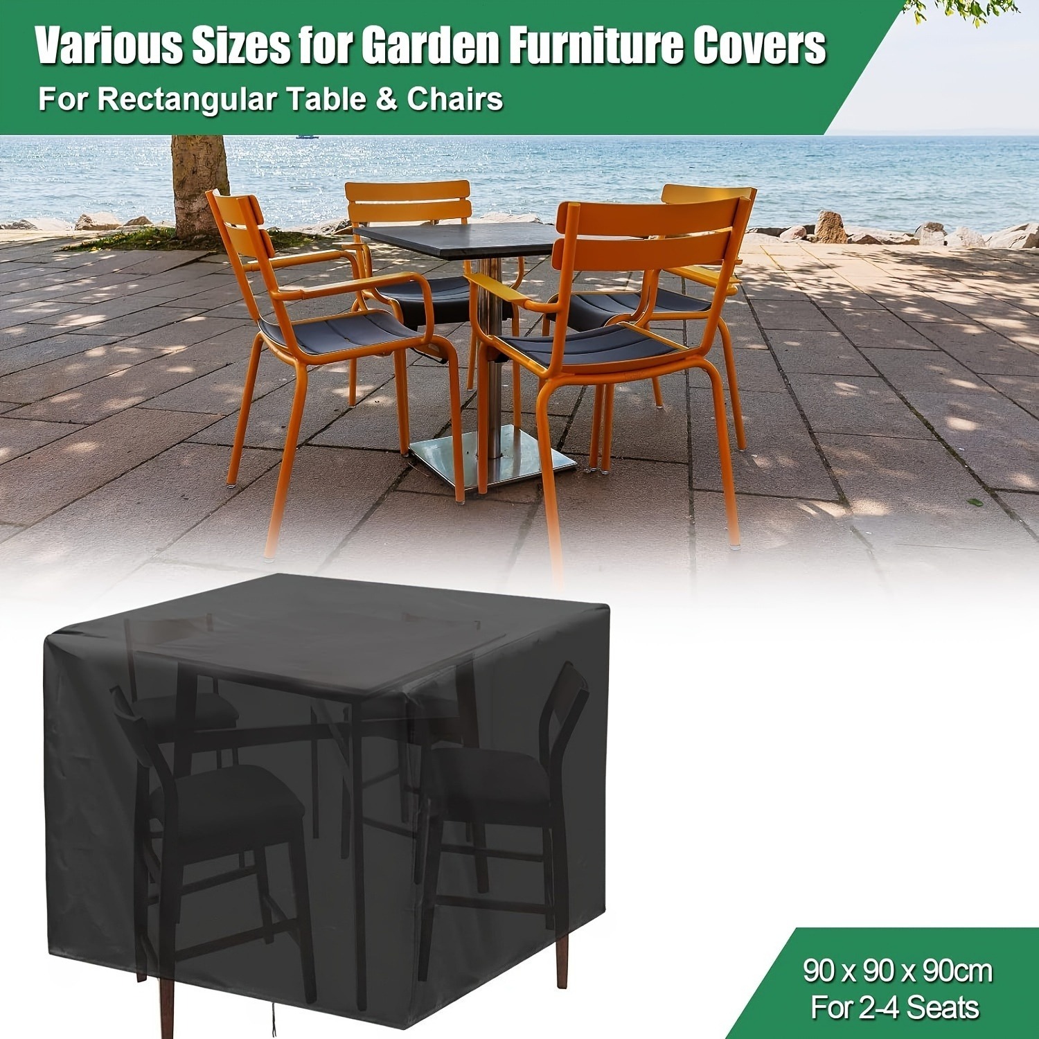 Outdoor Furniture European - Heavy-Duty 210D Outdoor Garden Furniture Cover