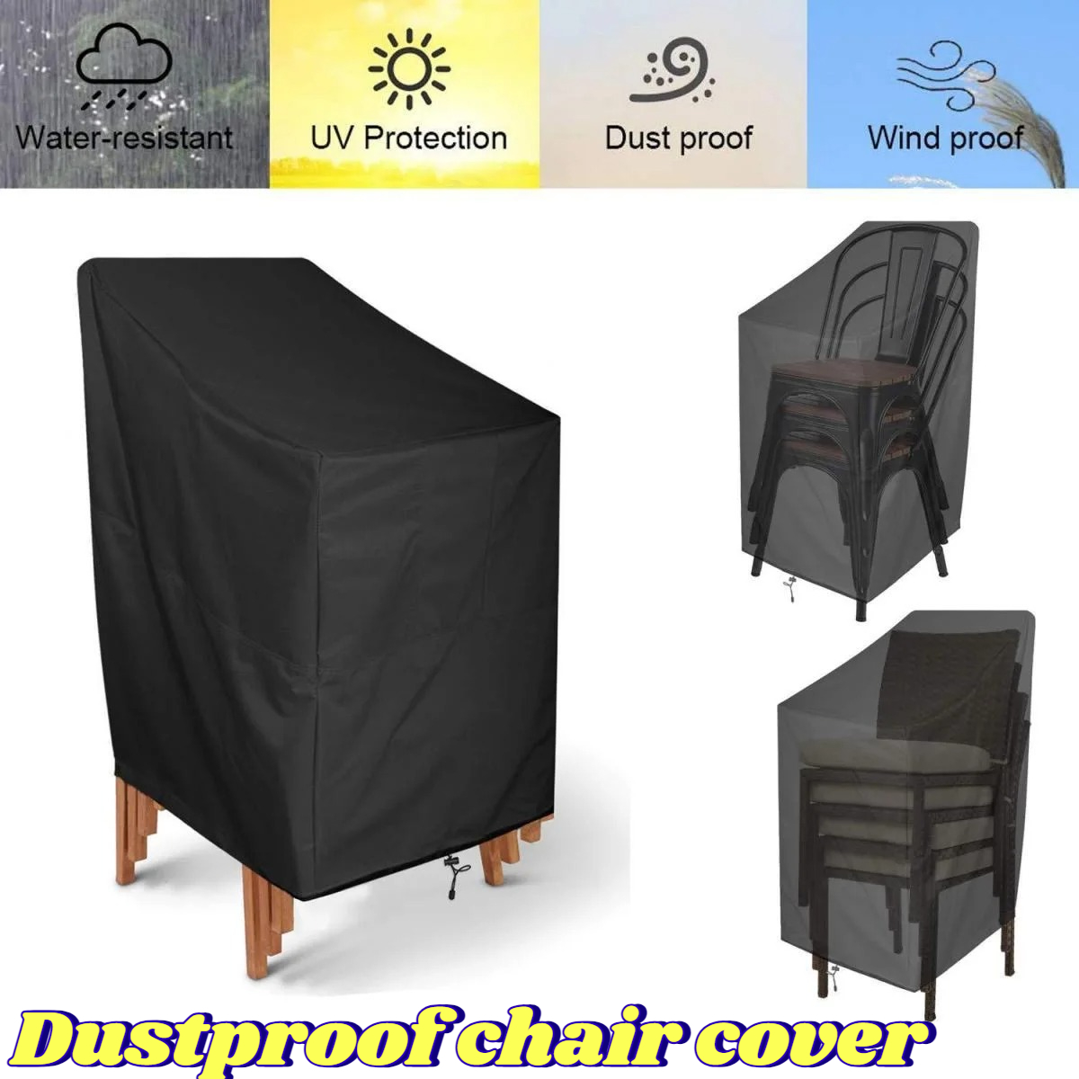Outdoor Furniture Patio - Stacking Outdoor Chair Cover Waterproof Patio