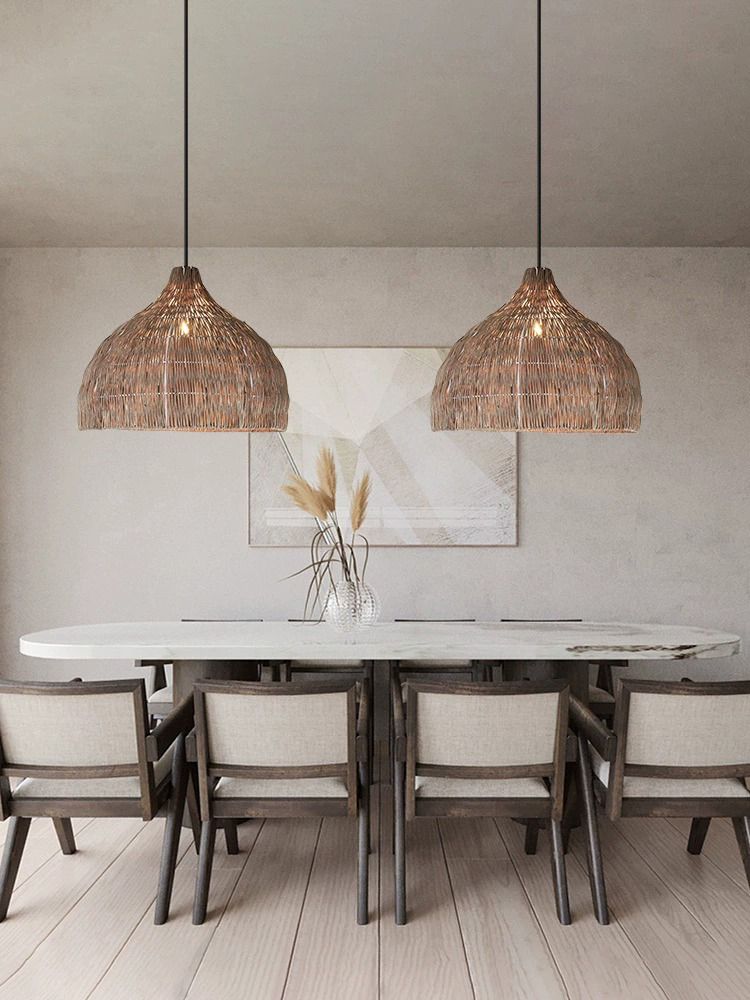 Simple Creative Rattan Pendant - Outdoor Furniture Cafe review and price