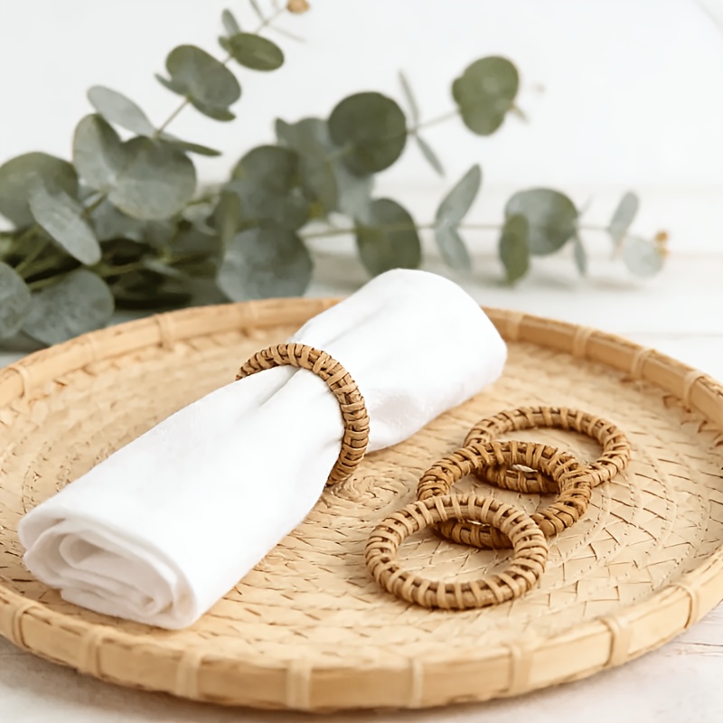 6pcs Handmade rattan napkins w - Outdoor Furniture Cafe review and price