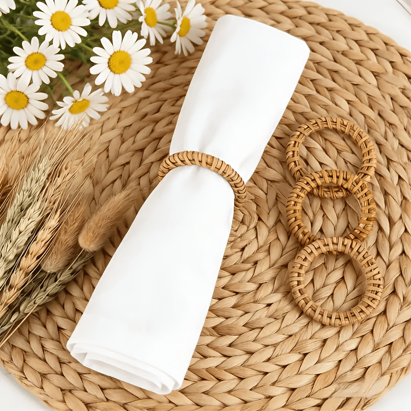 6pcs Handmade rattan napkins w - Outdoor Furniture Cafe review and price
