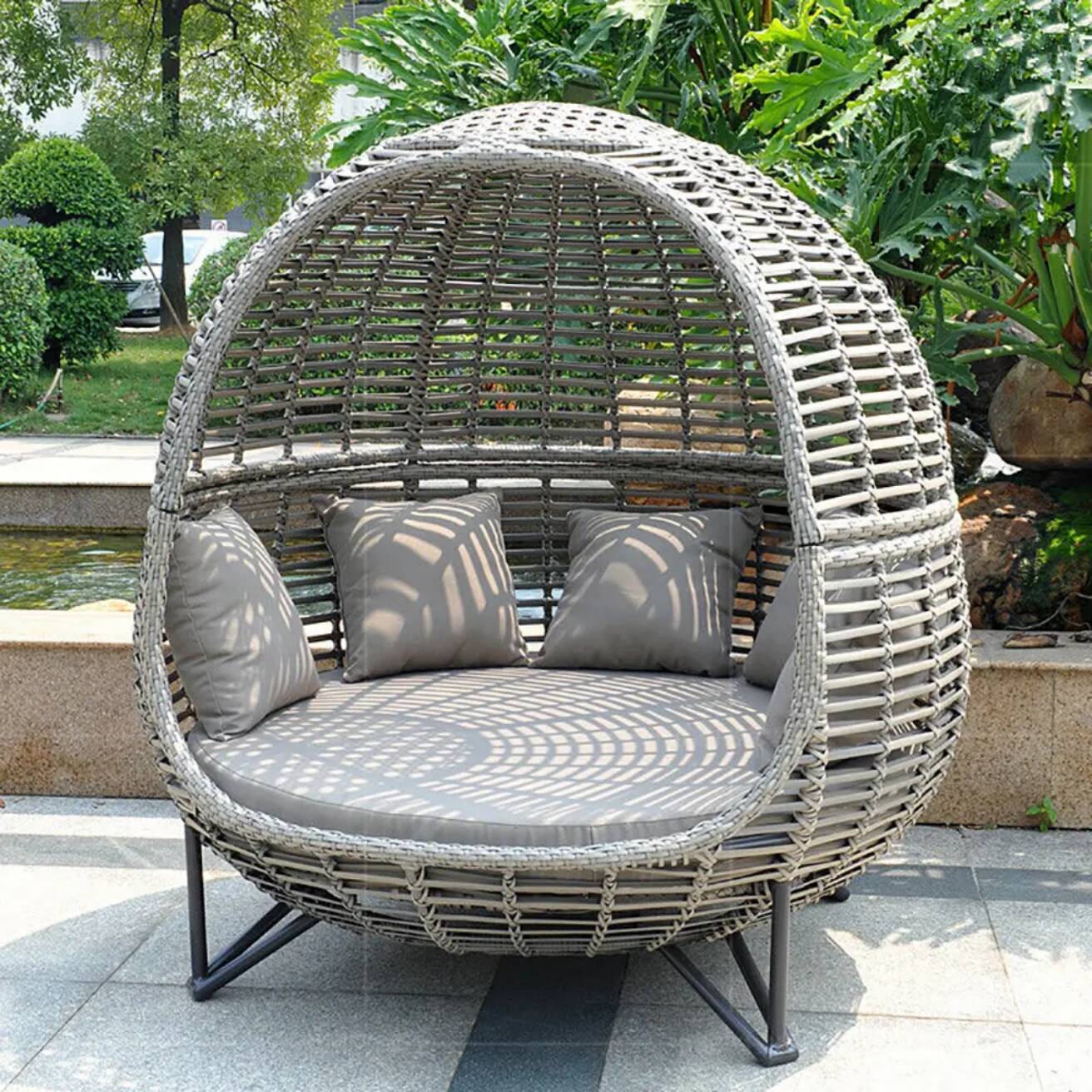 Nordic Patio Canopy Daybed Out - Outdoor Daybed Furniture review and price