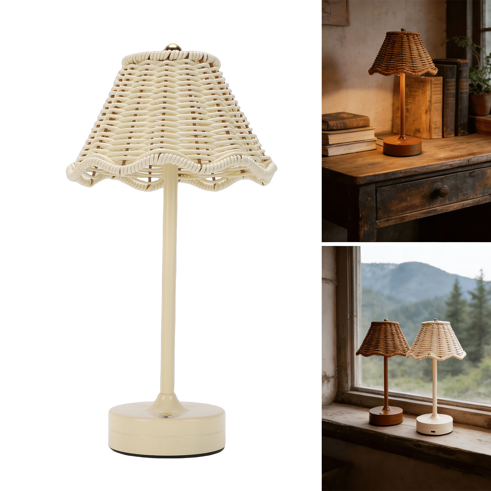 LED Vintage Rattan Table Lamp  - Outdoor Furniture Cafe review and price