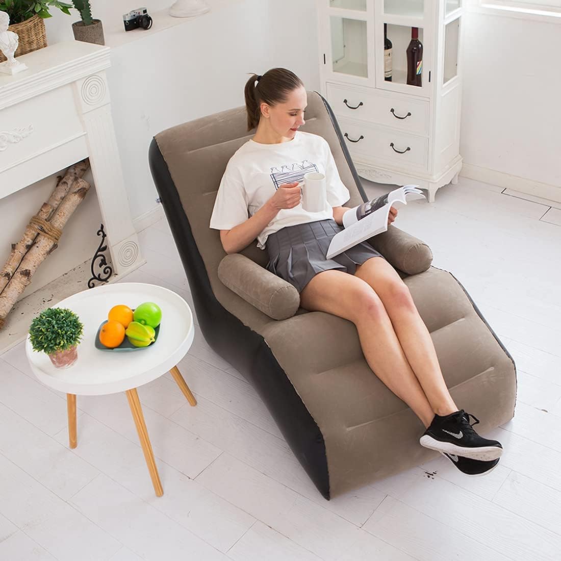Folding Lazy Sofa,Inflatable L - Outdoor Daybed Furniture review and price
