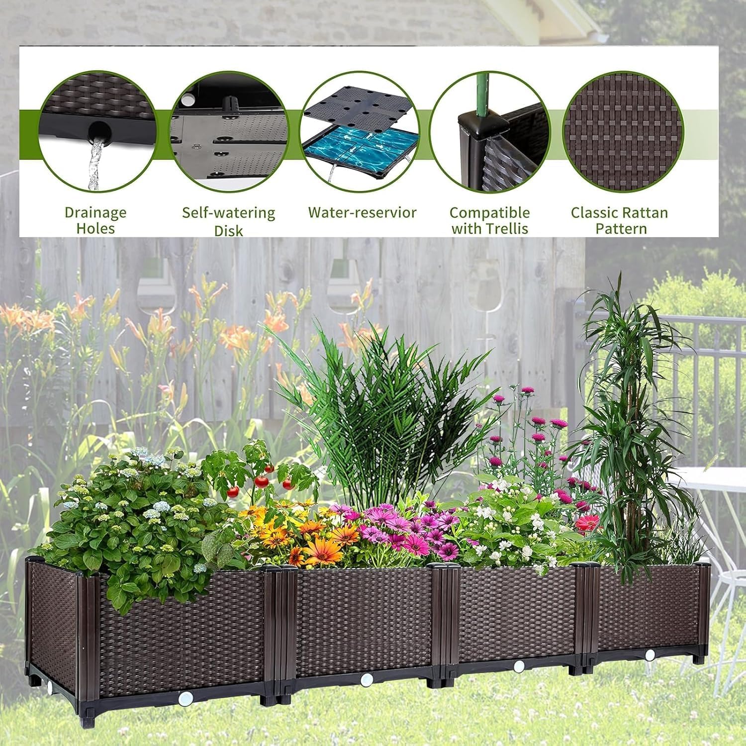 Self-Watering Raised Garden Be - Outdoor Daybed Furniture review and price